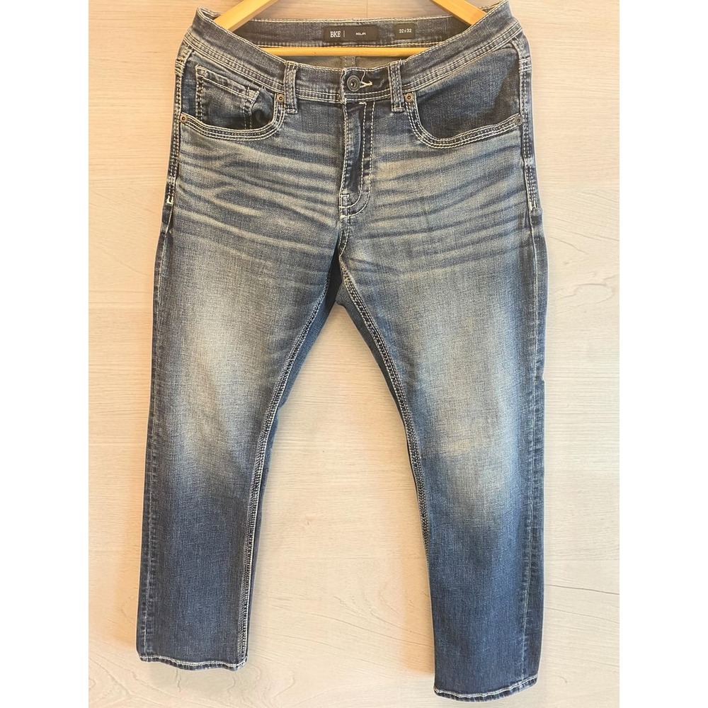 BKE Nolan Medium Wash Straight Leg Denim Jeans Men's 32x32